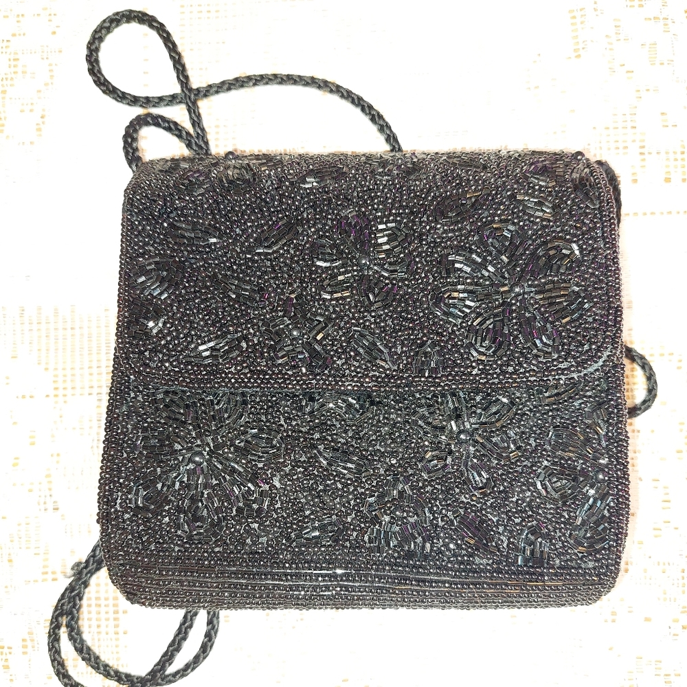 Hand beaded Lord&Taylor crossbody clutch